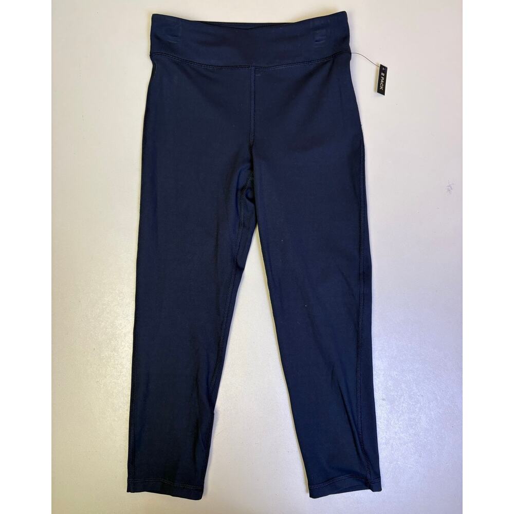 90 Degree by Reflex Girls Capri Leggings 2 Pack L 12 Black Purple NWT - Picture 6 of 8